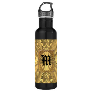 Garrafa monograma Dourado damask