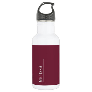 Garrafa Monograma personalizado, burgundy moderno