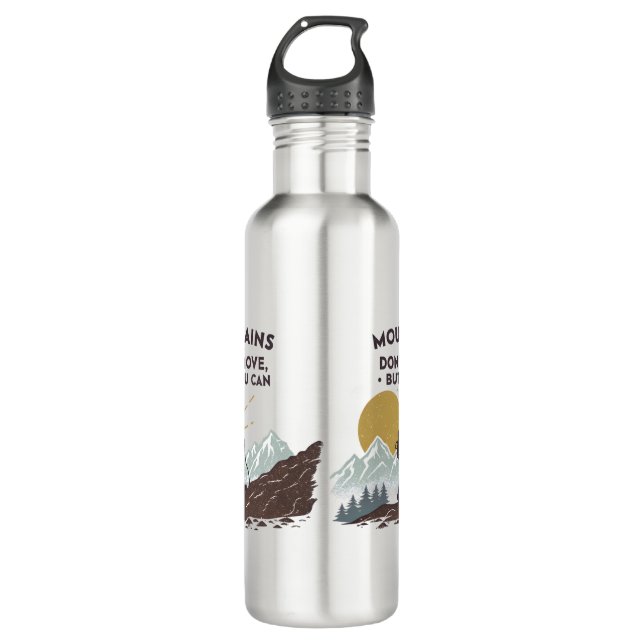 Garrafa Montanhas não se movem, mas você pode (Frente)