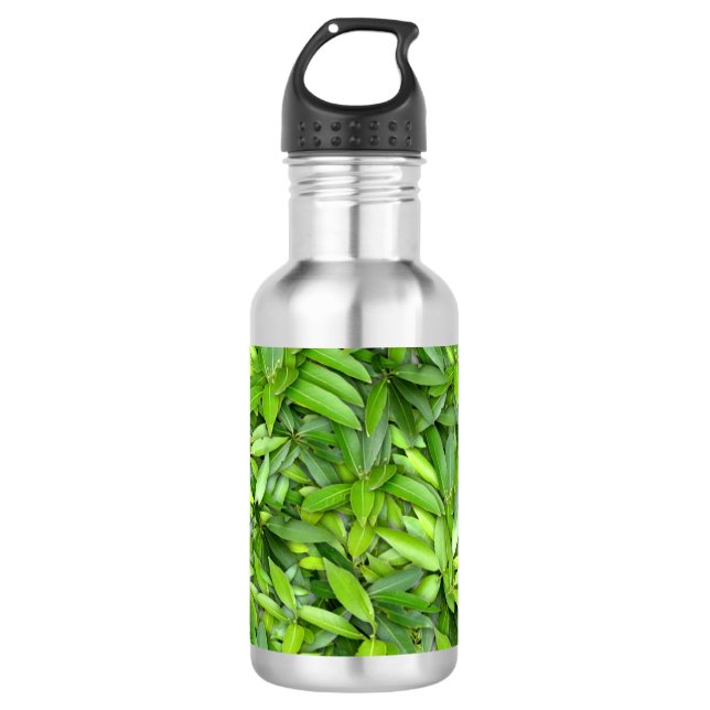 Garrafa Muitas folhas verdes bonitas   (Frente)