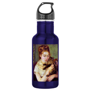 Garrafa Mulher com Cat, Auguste Renoir