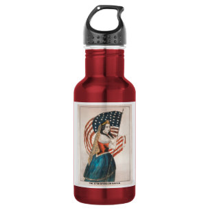 Garrafa Mulher Patriota Americana Bandeira Americana 2