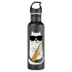 Garrafa Musical Jazz de Gato, Saxofone Engraçado, Longo Te