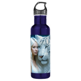 Garrafa Mystical White Tiger e Mulher Personalizada