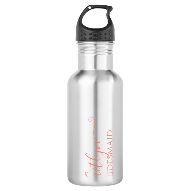 Garrafa Na moda Modern Bridesmaid Gift | Personalizado (Frente)