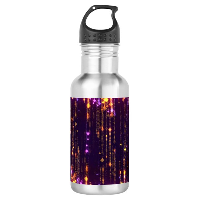 Garrafa Na moda Purple Glitter Dourado Mogern Sparkl (Frente)