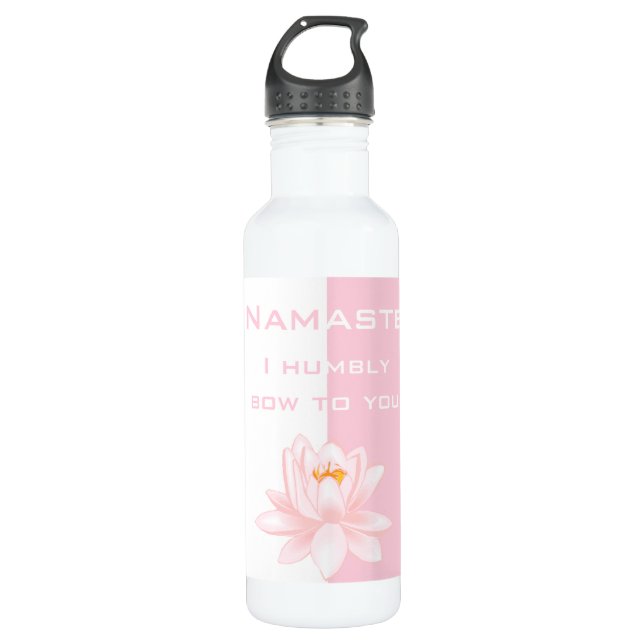 Garrafa Namaste com flor de Lotus (Frente)