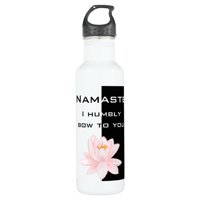 Garrafa Namaste com flor de Lotus (Frente)