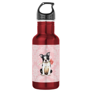 Garrafa Namorados Boston cor-de-rosa Terrier