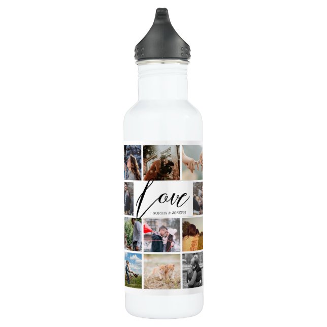 Garrafa Namorados de colagem personalizada de fotos do Mod (Direita)