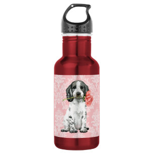 Garrafa Namorados Rosa Inglês Cocker Spaniel Water Bottle