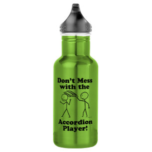 Garrafa Não brinque com o jogador de Acordeão