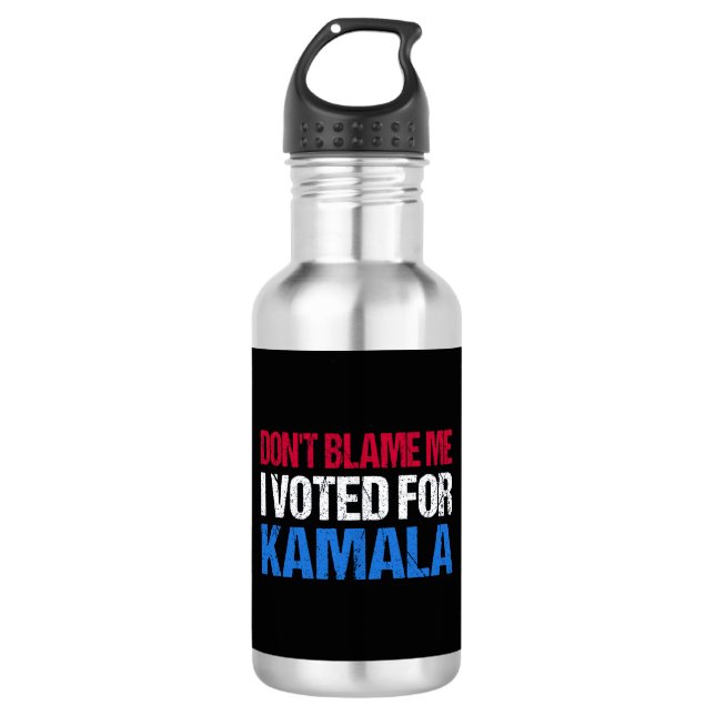 Garrafa Não me culpes, votei em Kamala (Frente)