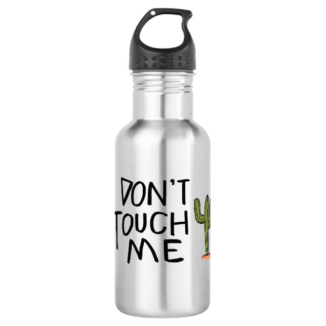 Garrafa Não me toques no Cactus Engraçado (Frente)