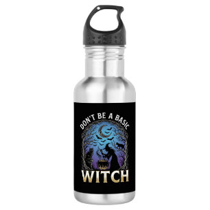 Garrafa Não Seja Básica Bruxa Cauldron Halloween Gatos Pre