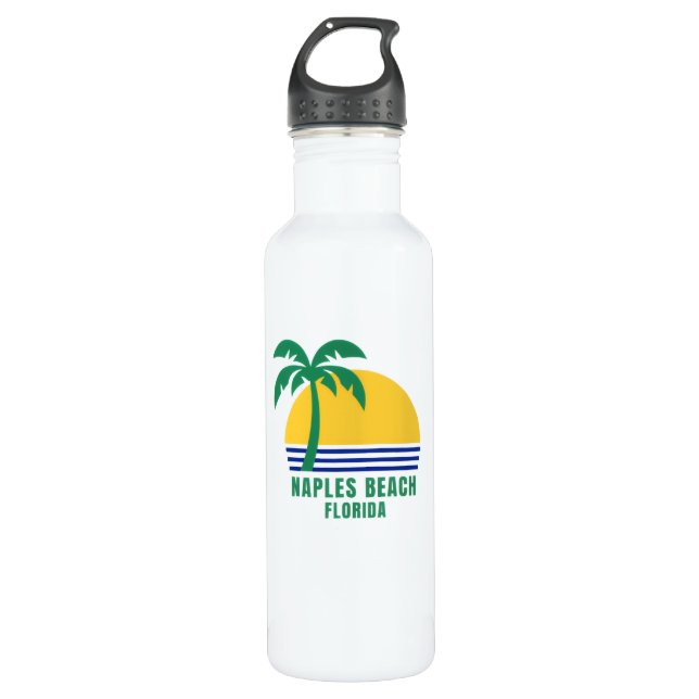 Garrafa Naples Beach Florida Water Bottle (Frente)