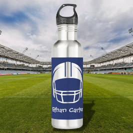 Garrafa Navy Blue Football Helmet Sports Water Bottle