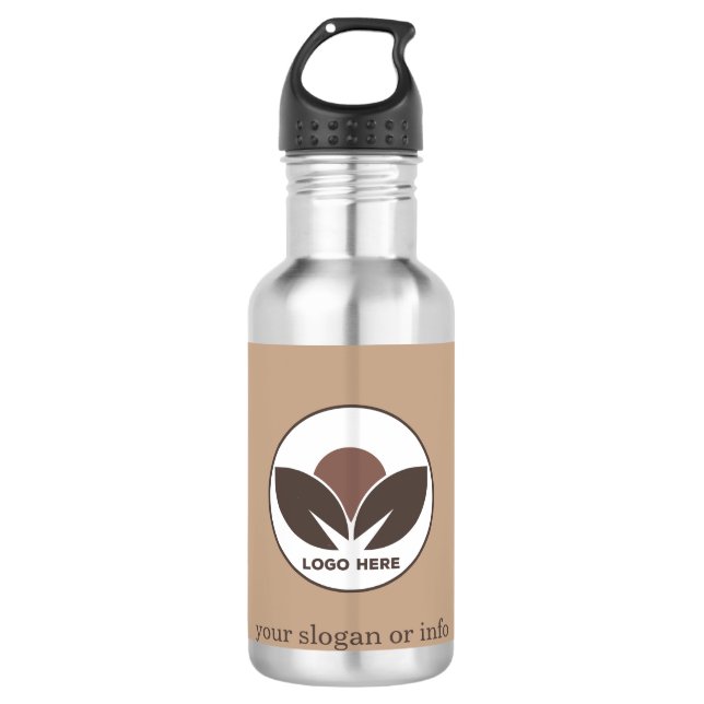 Garrafa Negócios Elegantes | Mocha Mousse | Personalizado  (Frente)