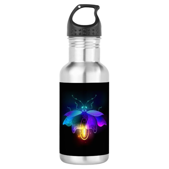Garrafa Neon Firefly a preto (Frente)