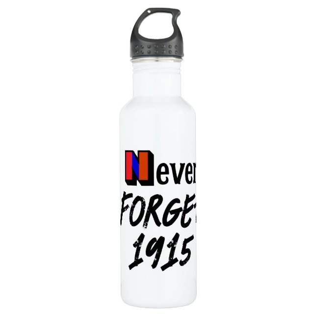 Garrafa Never Forget 1915 Water Bottle (Frente)