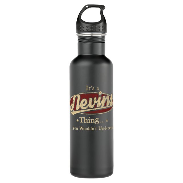 Garrafa NEVINS Name Water Bottle Gift (Frente)