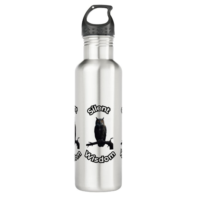 Garrafa  **Night Forest Owl – Realistic Nocturnal Owl Illu (Frente)