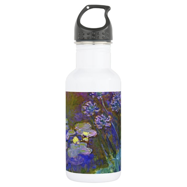 Garrafa Ninféias Agapanto de Claude Monet (Frente)