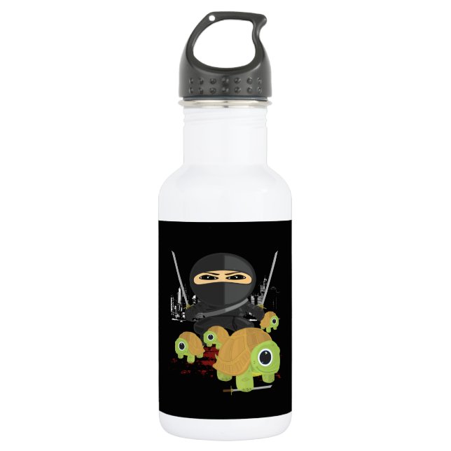 Garrafa Ninja com tartarugas (Frente)