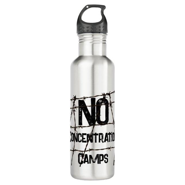 Garrafa No Concentration Camps Water Bottle (Frente)
