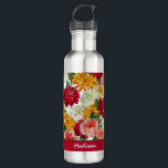 Garrafa Nome Botânico Cloroso Aquarela<br><div class="desc">Aquarela Floral Colorida Moderna Nome Botânico Moderno Colorida Água Os frascos apresentam flores coloridas a aquarelas,  burgundy e branca. Personalize com seu nome personalizado editando o texto na caixa de texto fornecida. Elaborado por ©Evco Studio www.zazzle.com/store/evcostudio</div>