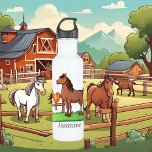Garrafa nome de adição de amantes de cavalos fofos<br><div class="desc">amantes de cavalo bonitos adicionam nome a garrafa de água de aço inoxidável</div>