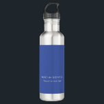 Garrafa Nome de Adição Mínima Azul Médio Moderno<br><div class="desc">Modelos de cartão de negócios simples profissionais modernos.</div>