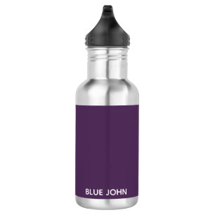 Garrafa Nome de cor azul John roxo