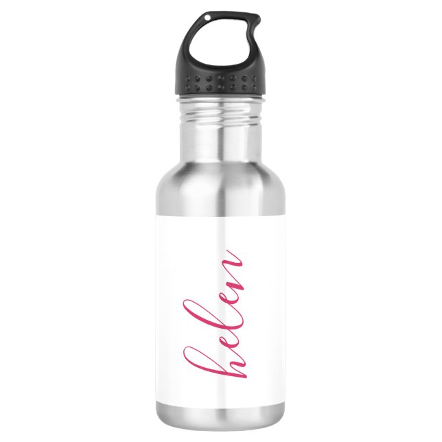 Garrafa Nome de Script Personalizado Dif Pink Personalizad (Frente)