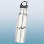 Garrafa Nome de Script Personalizado Moderno<br><div class="desc">Design personalizado de nome personalizado em uma fonte moderna de script de tendência.</div>