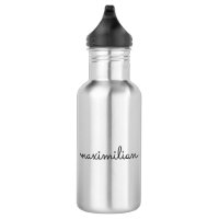 Nome de script personalizado preto-branco monogram