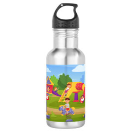 Garrafa Nome do Diário de Cartoon Colorido para Crianças C