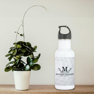 Garrafa Nome do Padrão de Bola de Golfe Personalizada Mono