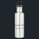 Garrafa Nome do Script de Manuscrito Clássico Minimalista<br><div class="desc">Esse modelo pode ser personalizado para atender a todas as profissões profissionais.</div>