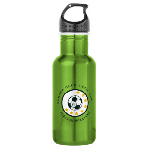 Garrafa Nome e Número de Equipe de Futebol Verde Personali