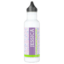 Nome Floral Purple Personalizado e Monograma