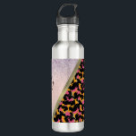 Garrafa Nome Monograma do Sparkle de Impressão Animal<br><div class="desc">Tumbler de corte com impressão animal adicione seu próprio texto ou nome</div>