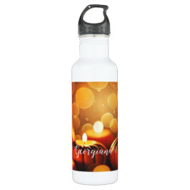 Garrafa Nome Personalizado Brilhando Efeito de Bokein Autu