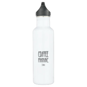 Garrafa Nome Personalizado Café Maniac - Engraçado