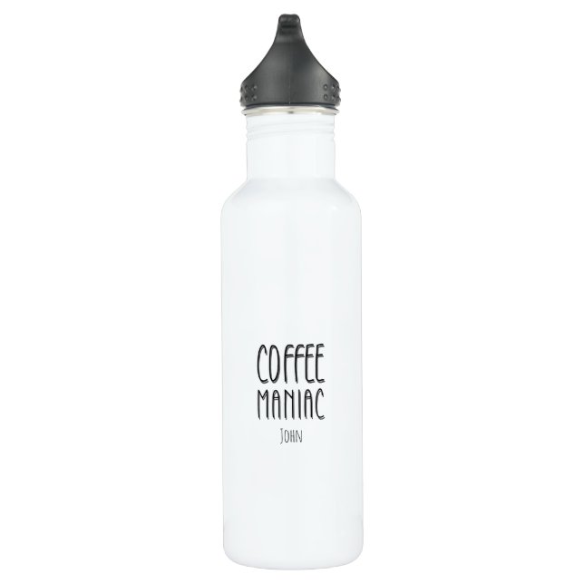 Garrafa Nome Personalizado Café Maniac - Engraçado (Direita)