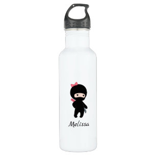 Garrafa Nome Personalizado da Menina Ninja Tiny