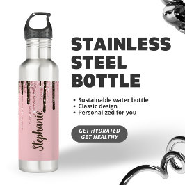 Garrafa Nome Personalizado de Girly Sparkle Girly Girly Gl