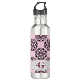 Garrafa Nome personalizado Dusky Rosa Cherry Blossom Dot M