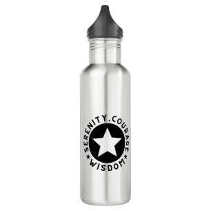 Garrafa Nome Personalizado e Serenidade de Data Sober