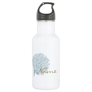 Garrafa Nome personalizado no Hydrangea